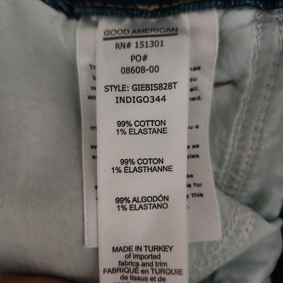 Good American | High Waist Button Front Split Hem Straight Leg Jeans - Size 2/26 - Picture 10 of 11